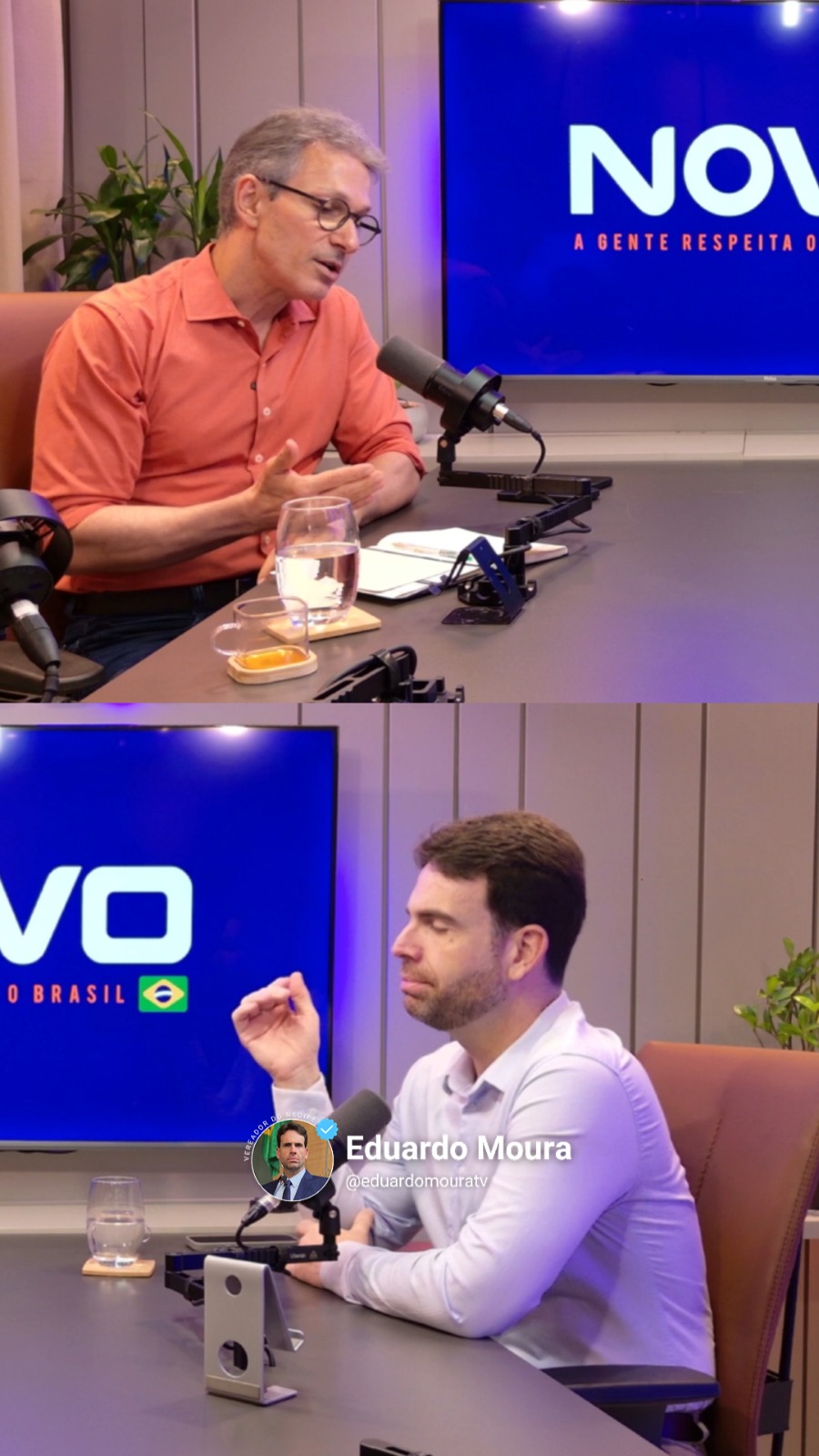 Zema fala de aumento de próprio salario em entrevista ao jornalista e vereador Eduardo Moura