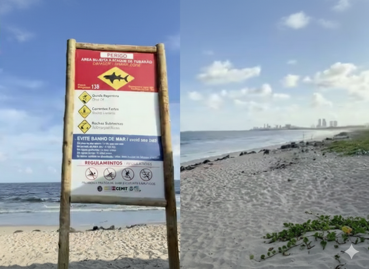 TRAGÉDIA NA PRAIA DEL CHIFRE: MORTE DE ADOLESCENTE REACENDE O DEBATE SOBRE O PERIGO DOS TUBARÕES EM OLINDA