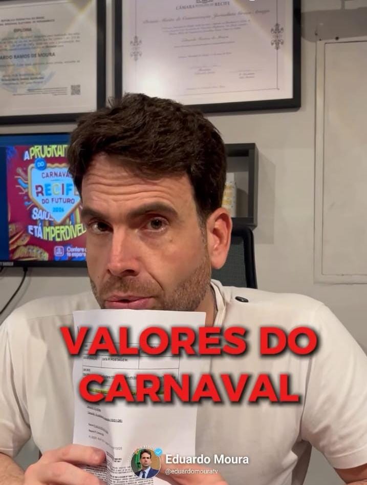 EDUARDO MOURA CRITICA GASTOS DO CARNAVAL