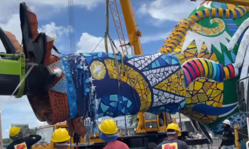 FIM DO CARNAVAL: GALO GIGANTE É RETIRADO E TRÂNSITO VOLTA AO NORMAL NA PONTE DUARTE COELHO